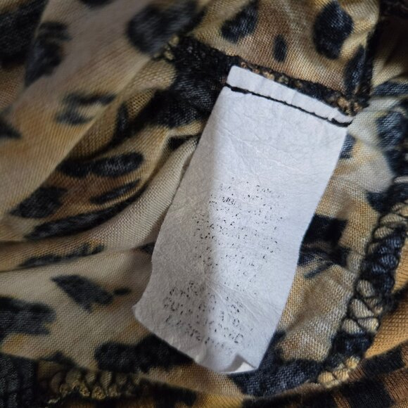 Y2K Leopard Top Sleeveless Long Tank Size L Indie Sleaze Emo Grunge Mcbling - Picture 8 of 8